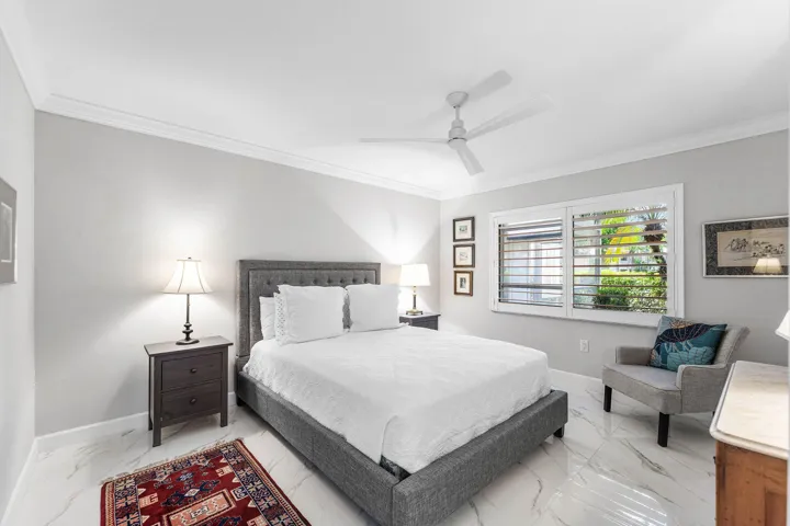 White tiled flooring with subtle veining