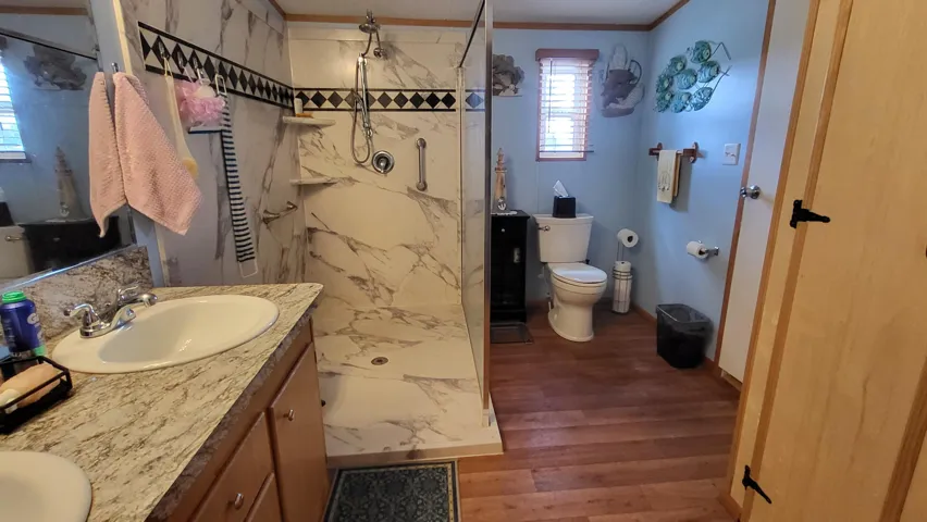Primary Bathroom w/roll-in shower