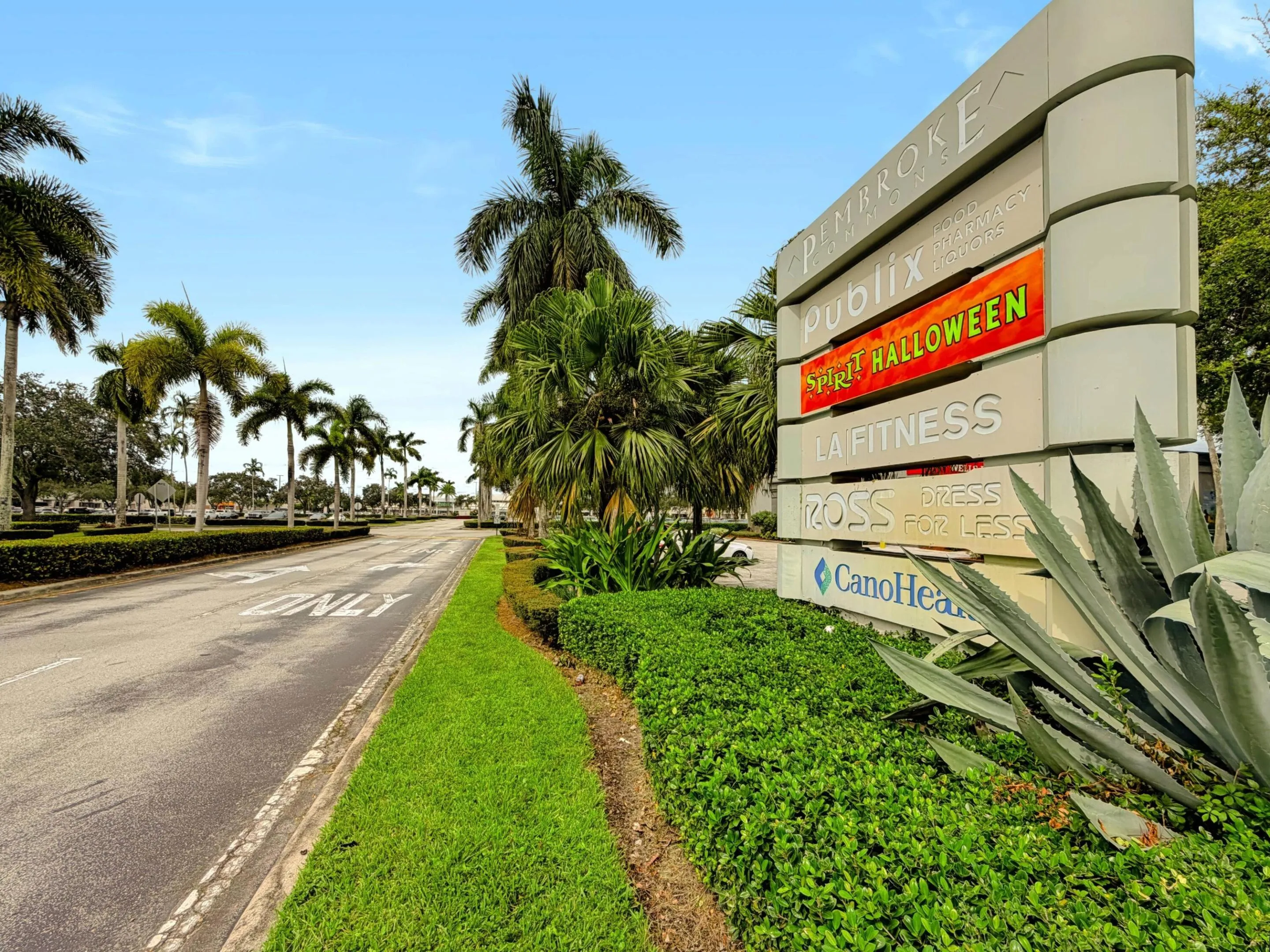 Shopping Center Across Main Entrance of Condo