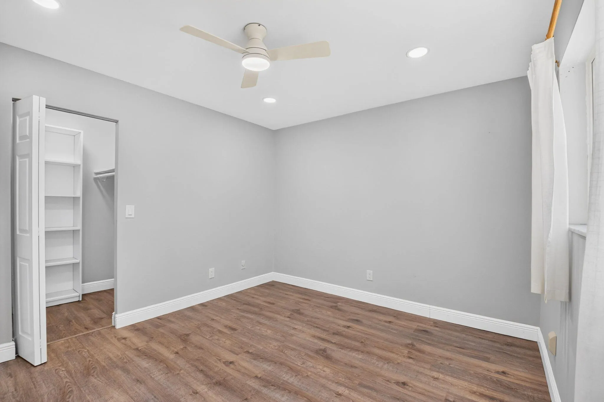 Walk In Closet, New Ceiling Fan w Remote, Pocket Lighting