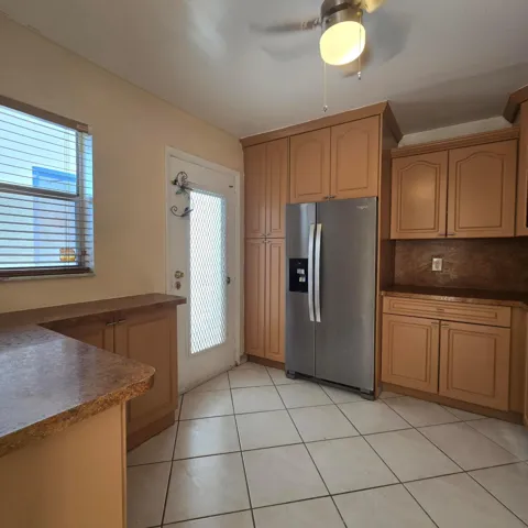 Lots of cabinets plus a pantry.