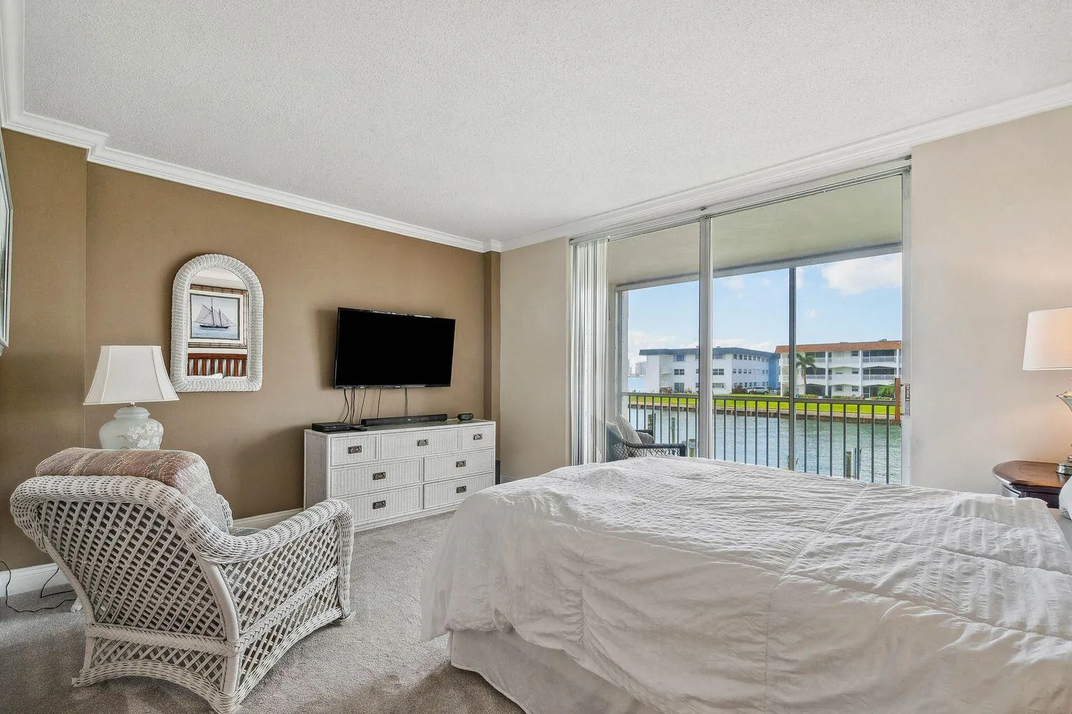 Beautiful water views from the bedroom
