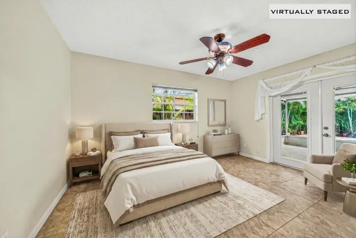 main bedroom staged