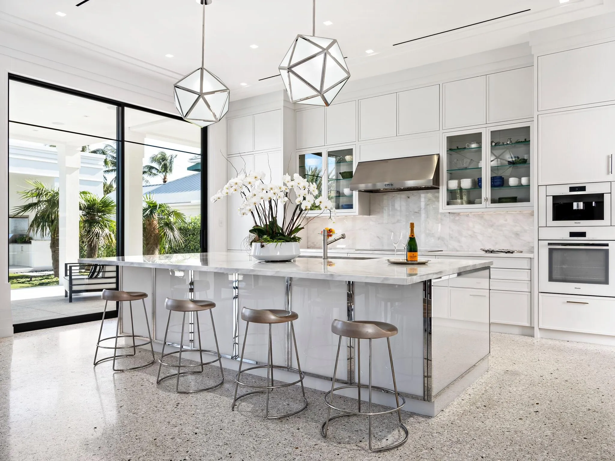 Easy access from the Main Kitchen to the Summer Kitchen