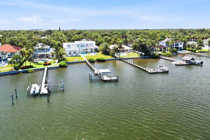 Aerial of Dock and House