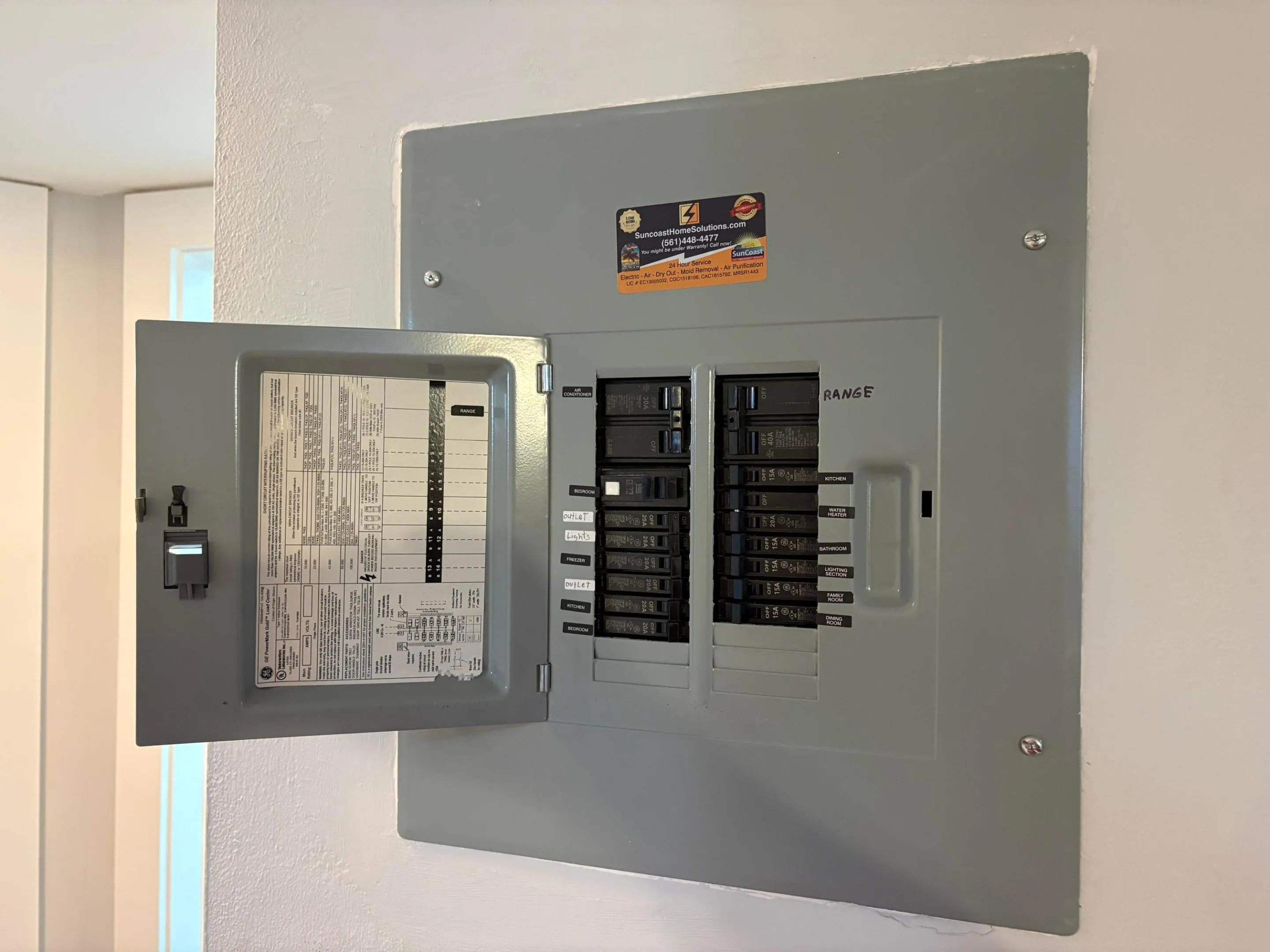updated electric panel