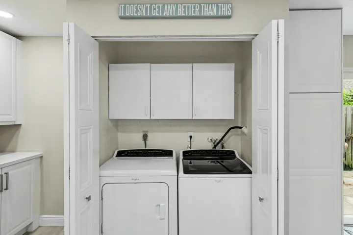 Laundry in kitchen