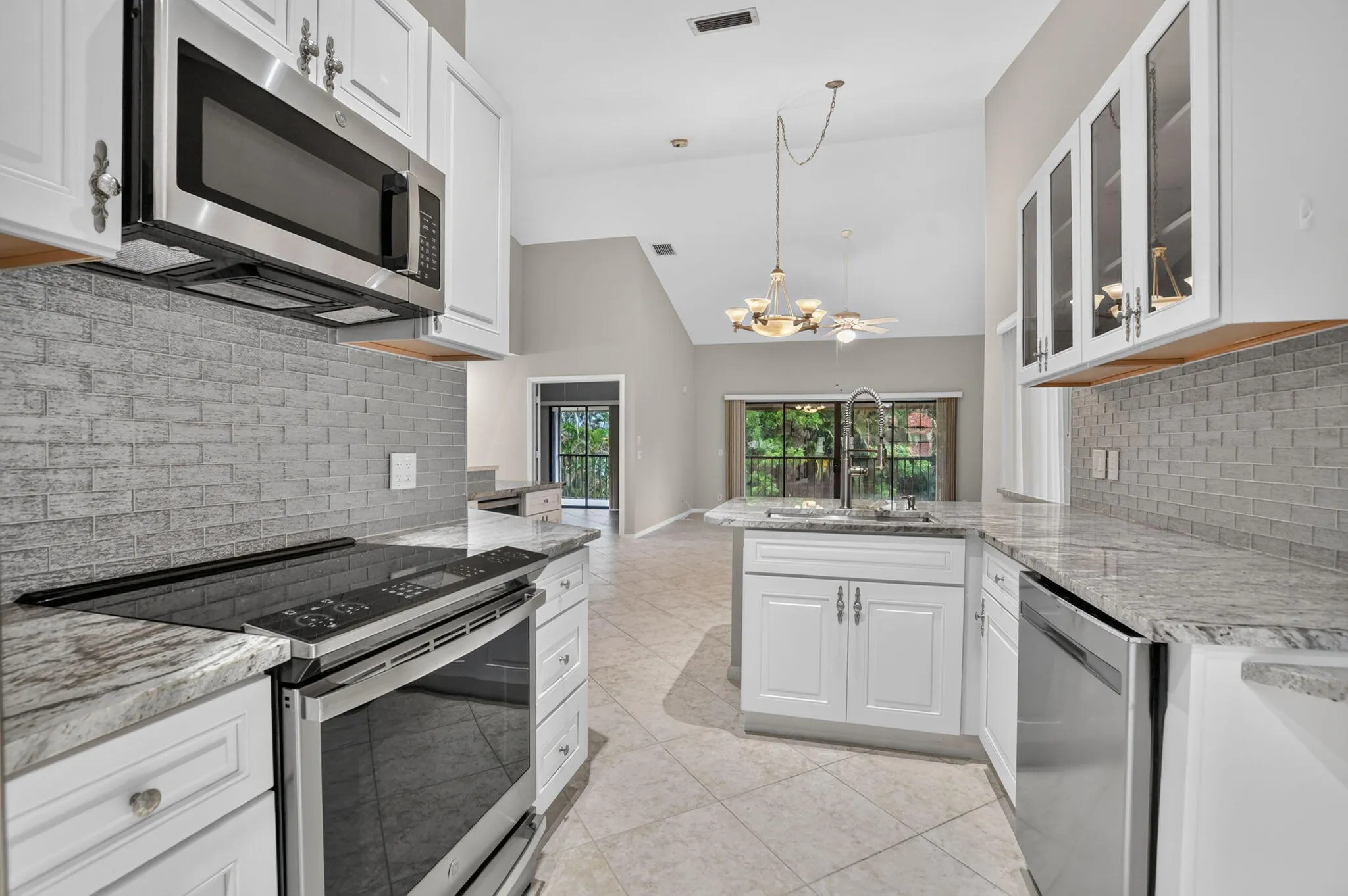 Spacious renovated kitchen.