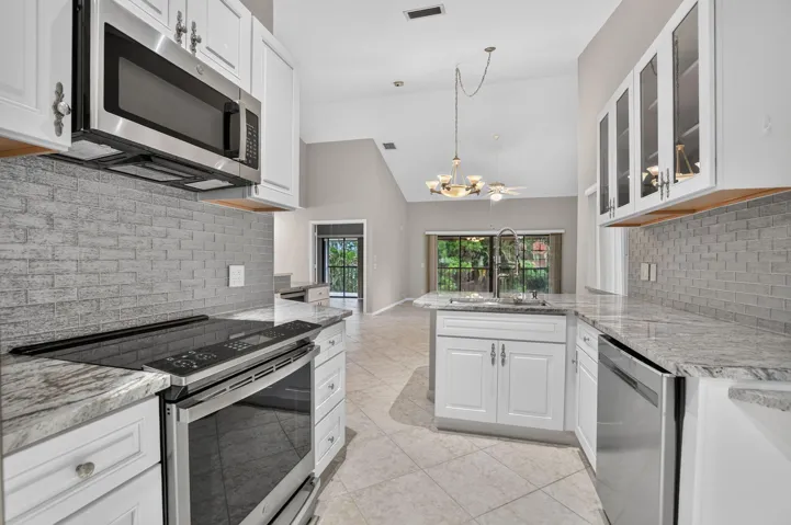 Spacious renovated kitchen.