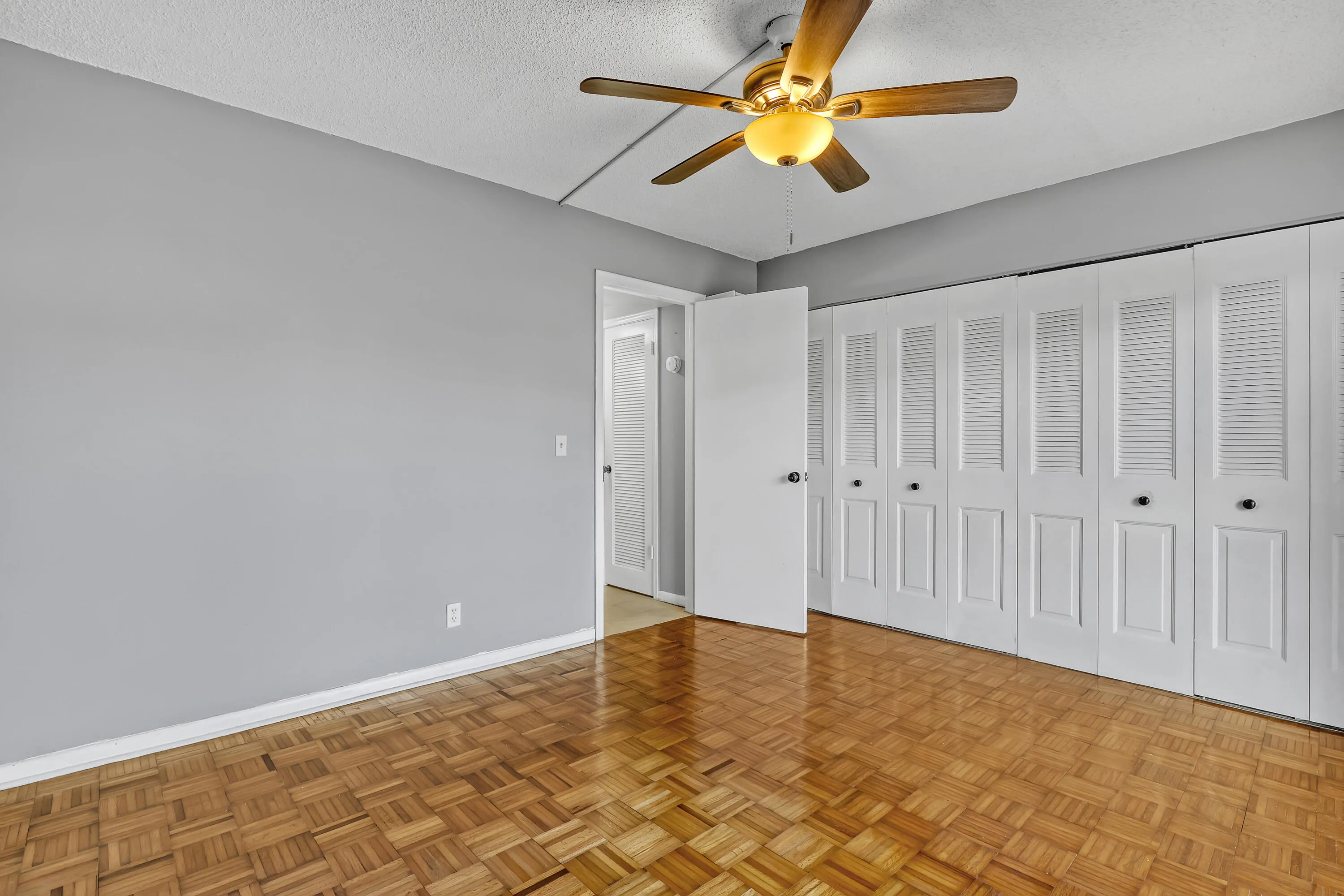 Generous closet space helps keep your bedroom organized and clutter-free.