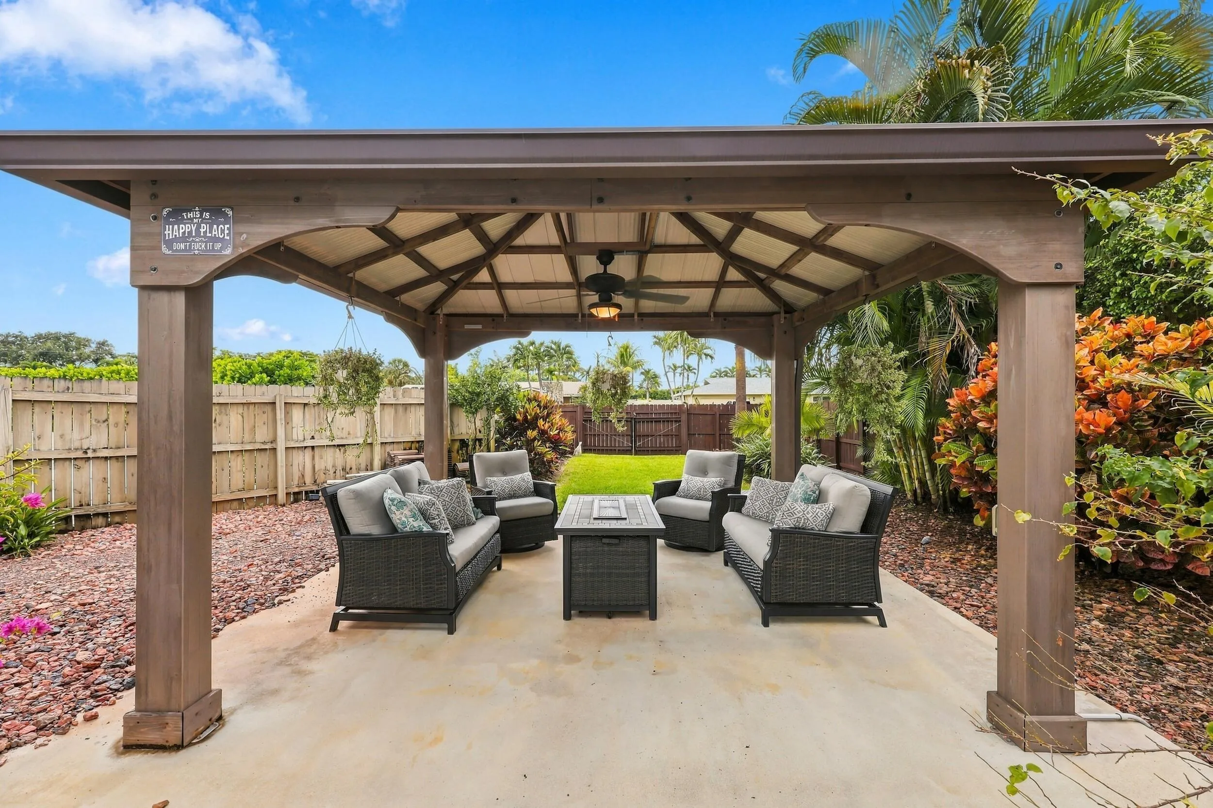 A built-in gazebo with electric offers a private, cozy space to relax and unwind. Beyond the pool is a space big enough to fit an RV, boat, golf simulator, guesthouse, or anything your mind can imagine.