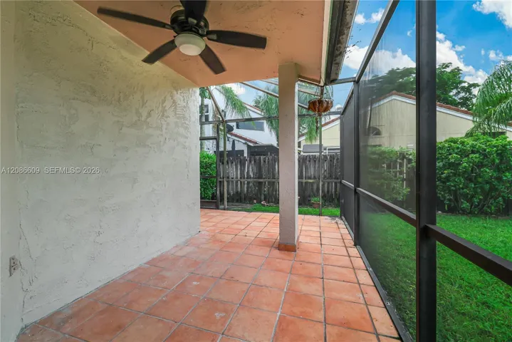Screened patio.