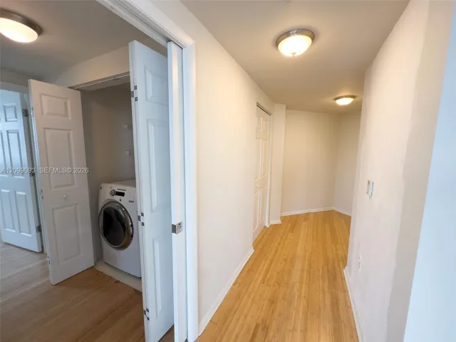 with pocket door to 2nd bedroom