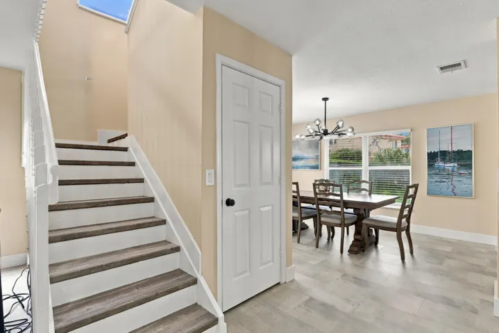 There is no shortage of storage in this magnificent home, with a walk-in closet on the first floor.