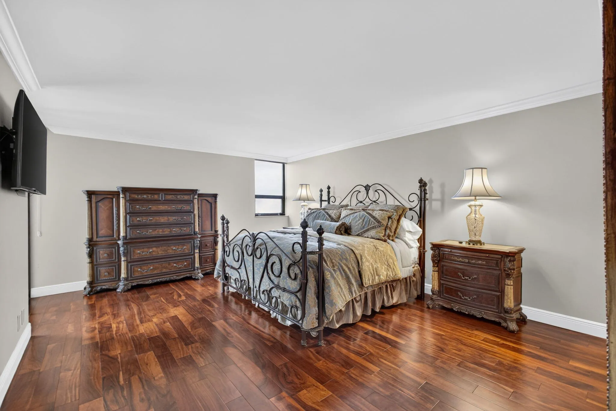 Owners Bedroom with authentic wood floors