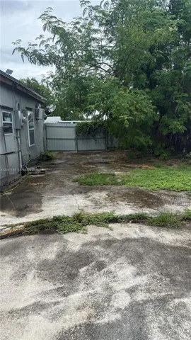 Fenced yard