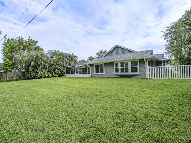 Oversized backyard offers plenty of room for activities.