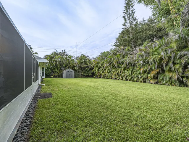 Private fenced in backyard.