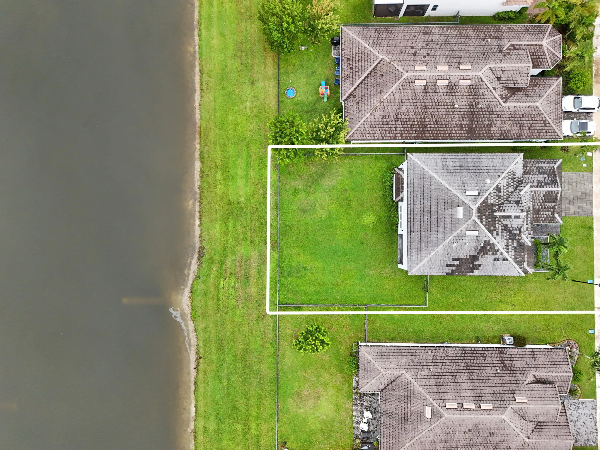 Aerial view of the home