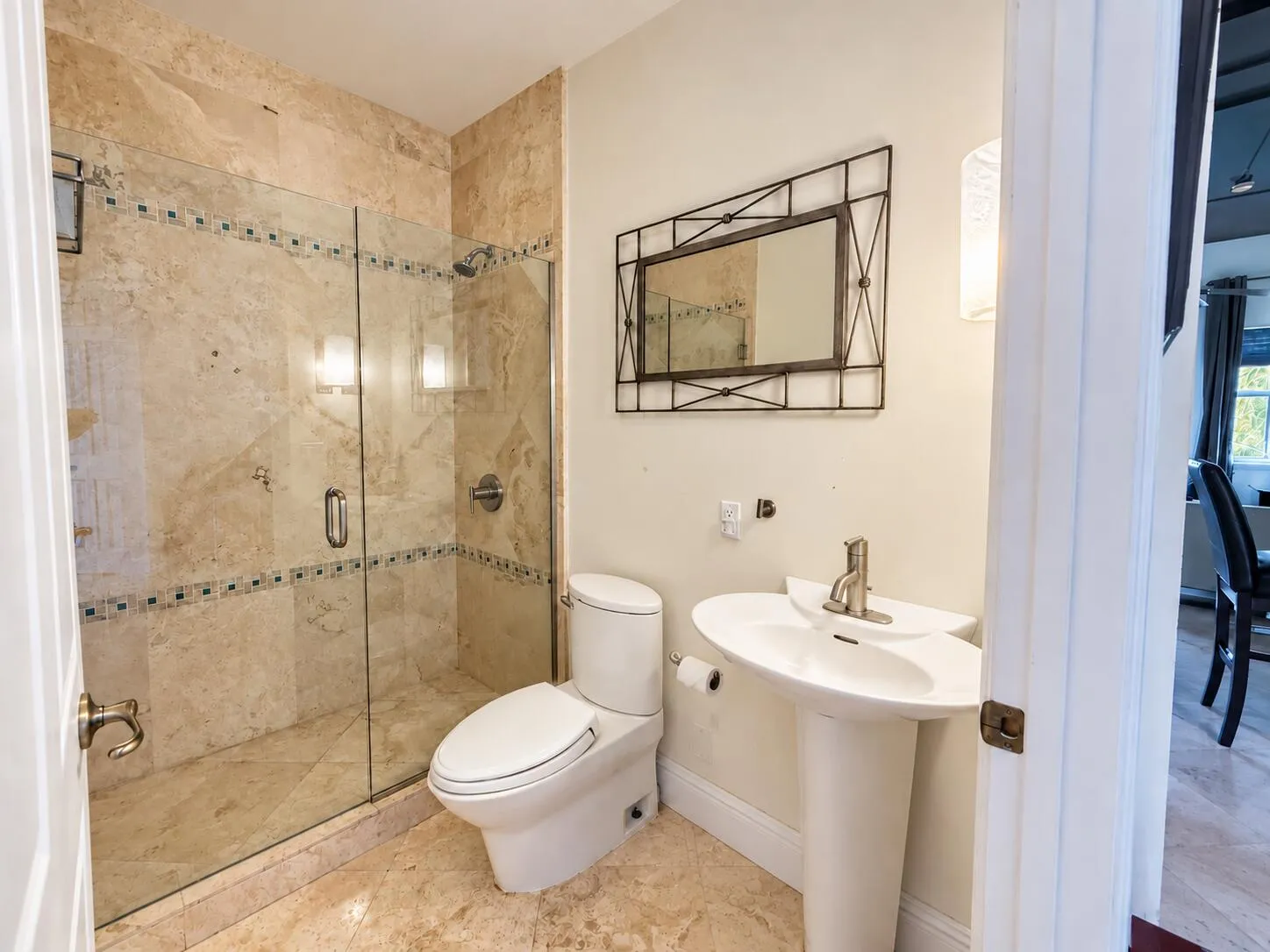 Tidied bathroom with original details pr