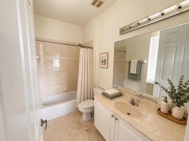 Warm organic modern bathroom refresh