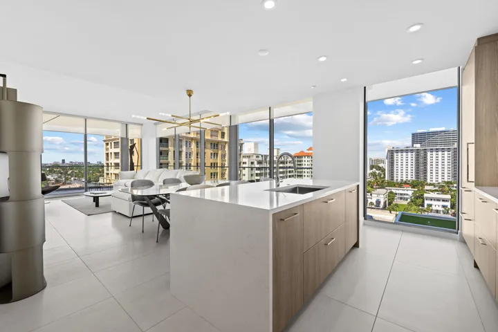 Living Area, Dining Area, and Kitchen