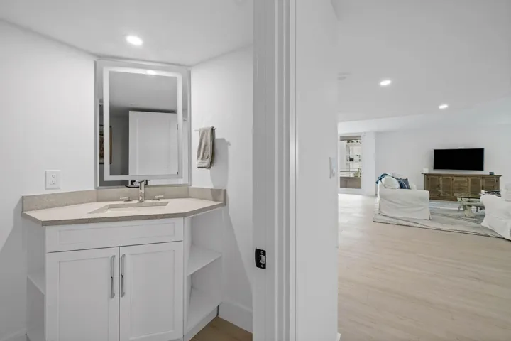 half bath in entry way
