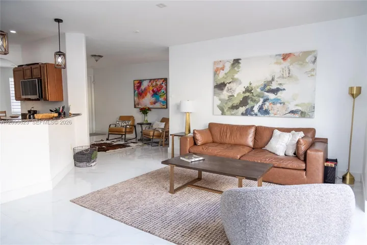 Spacious living room filled with natural light
