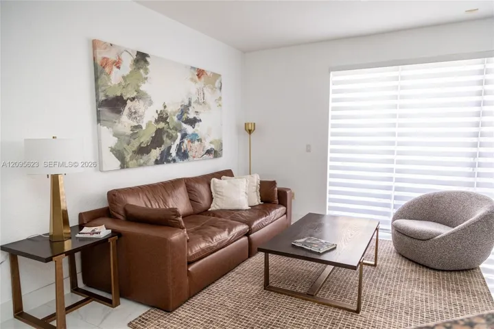 Spacious living room filled with natural light