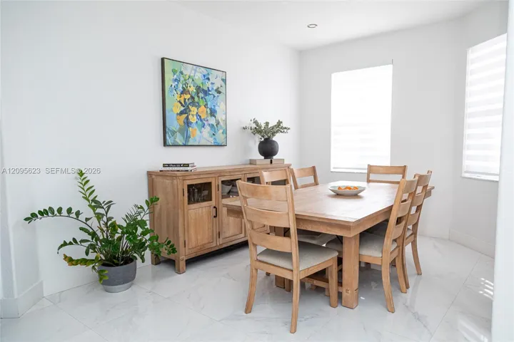 Dining area with abundant natural light