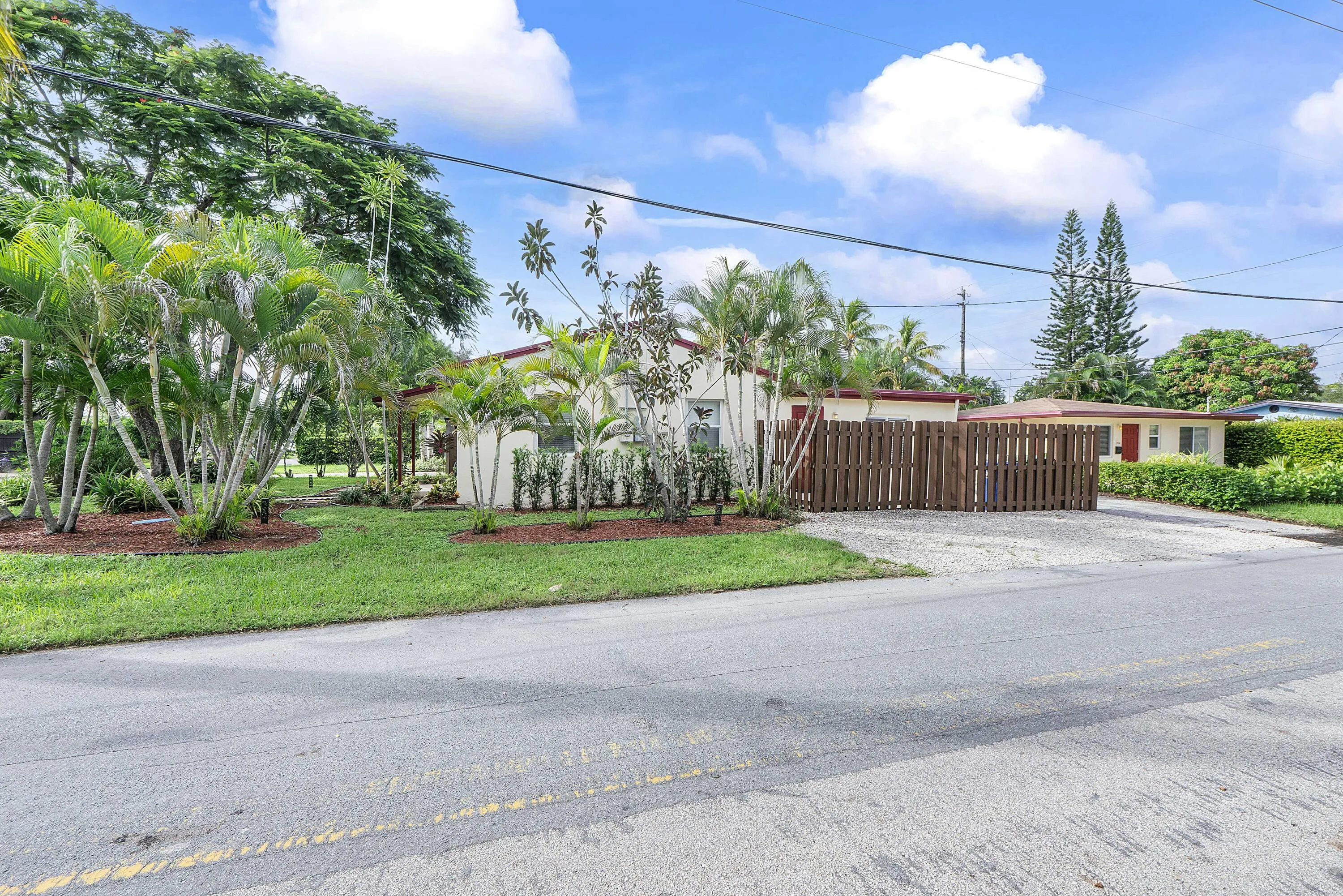 View of both properties from across the street.
