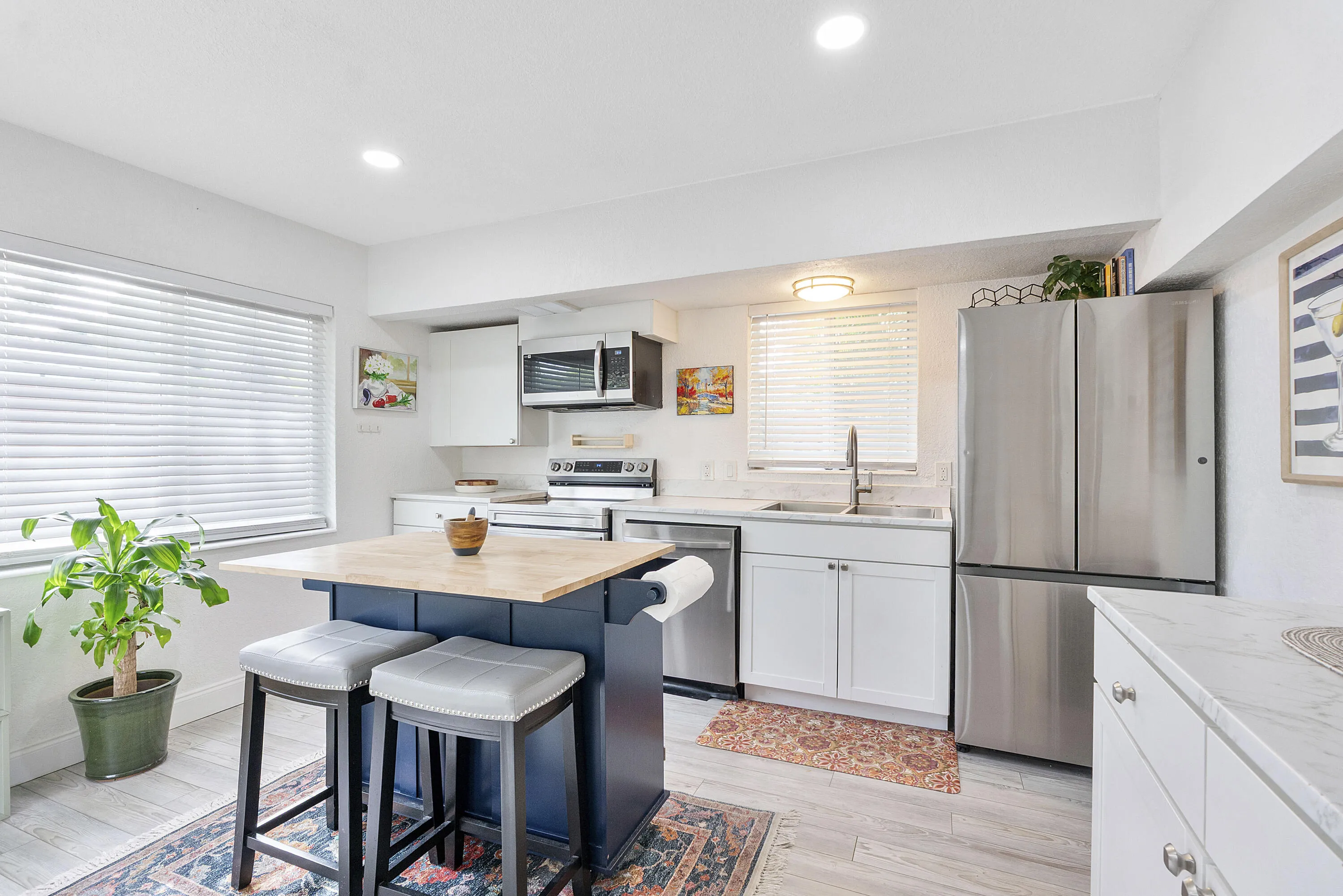 Kitchen view with extra cabinetry