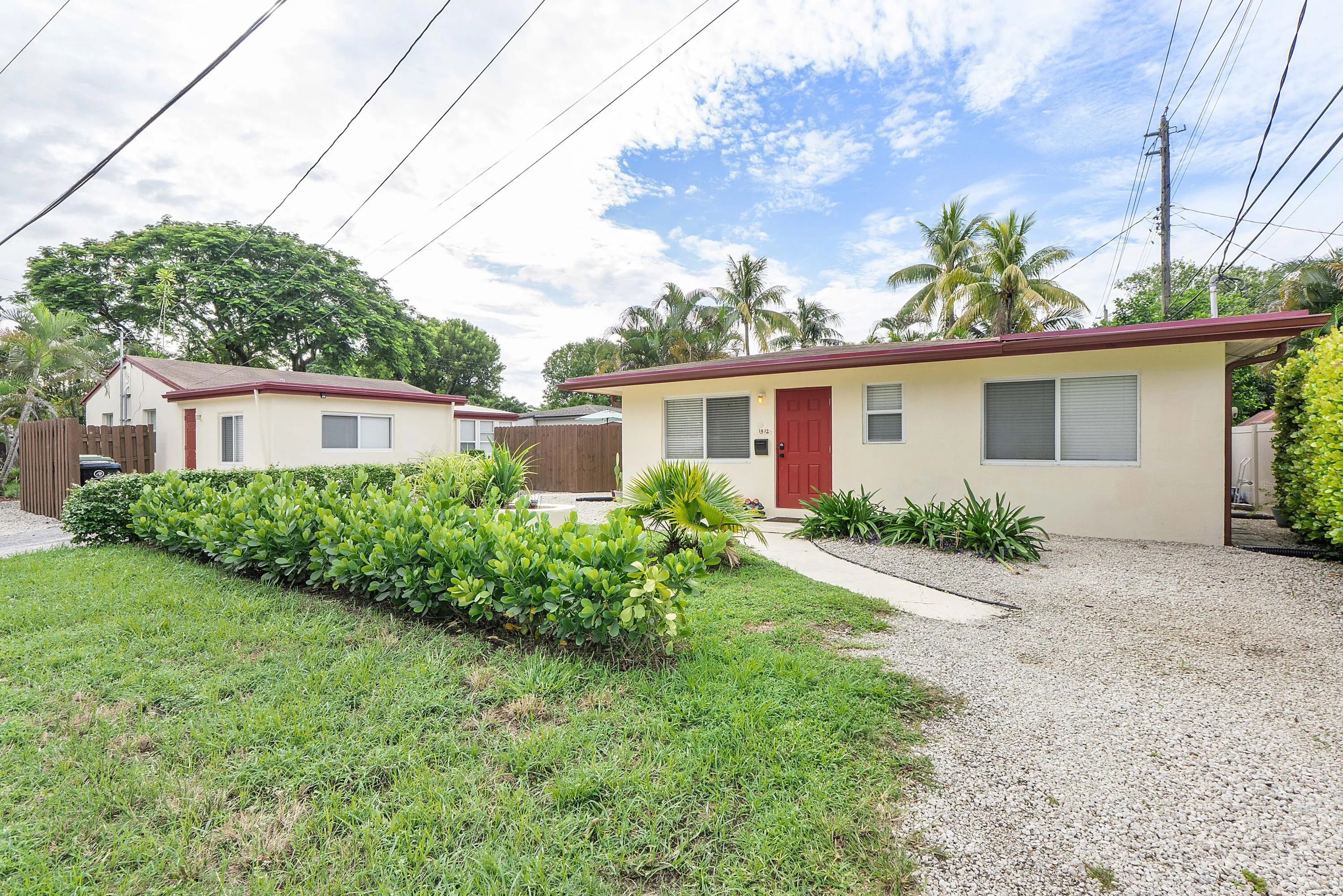 View of both properties. Main in front and guest in back