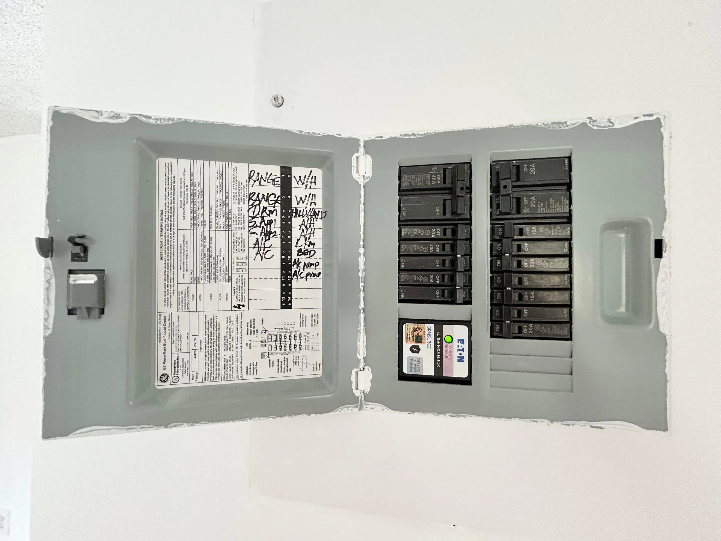 NEW ELECTRIC PANEL W SURGE PROTECTOR