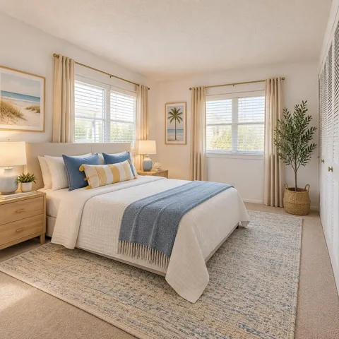 VIRTUALLY STAGED BEDROOM