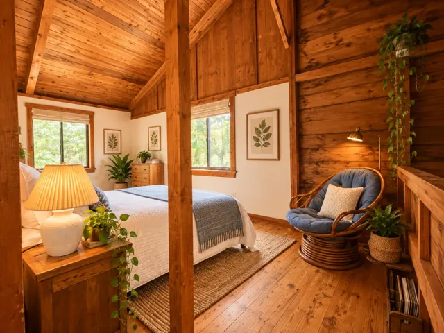 Cozy Rustic Cabin Bedroom Retreat