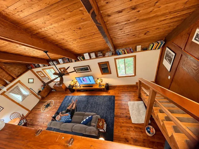 Rustic Cabin Living Room from​​‌​​​​‌​​‌‌​‌‌​​​‌‌​‌​‌​‌​​​‌​​ Above