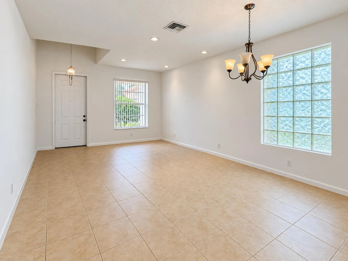 Bright Empty Modern Entry and Living Spa