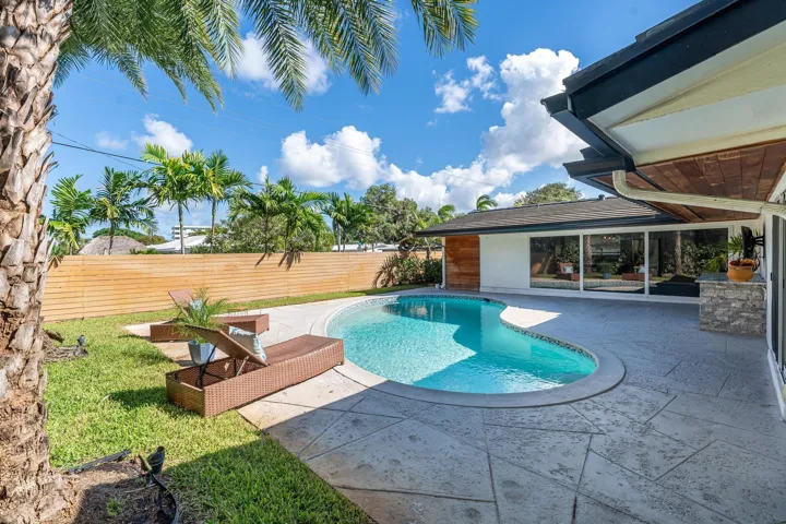 Pool deck with lounge area