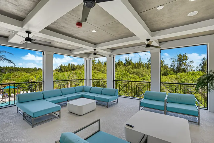 Beautiful outdoor lounge at club house