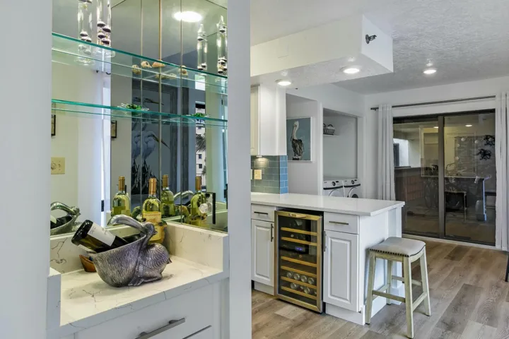 Built in bar area
