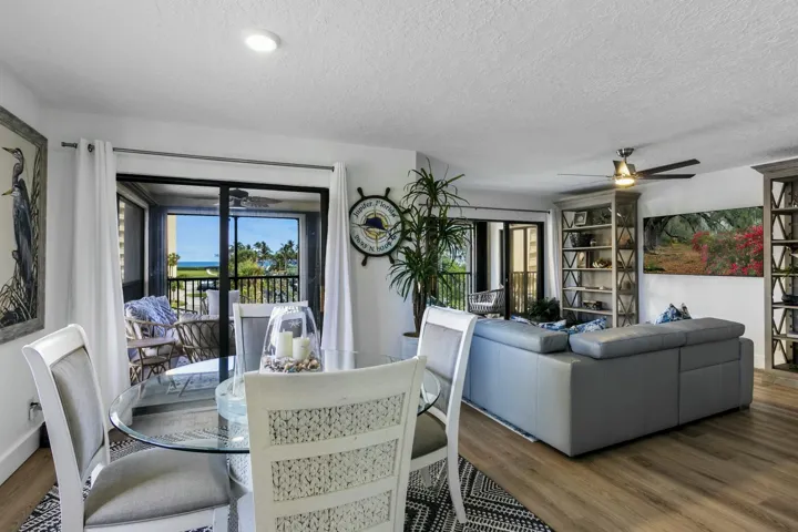 Open floor plan in the Dining and Living room space