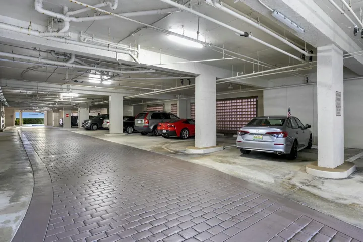 Private parking fully covered space located under the building