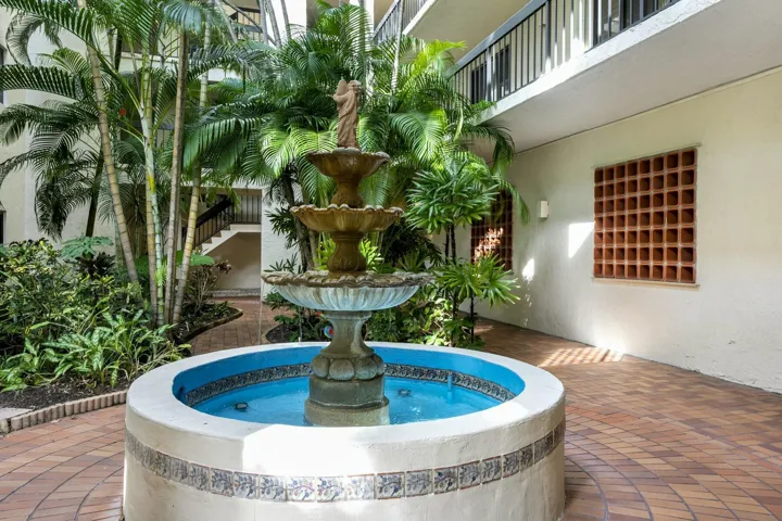 Beautiful landscaping through the property