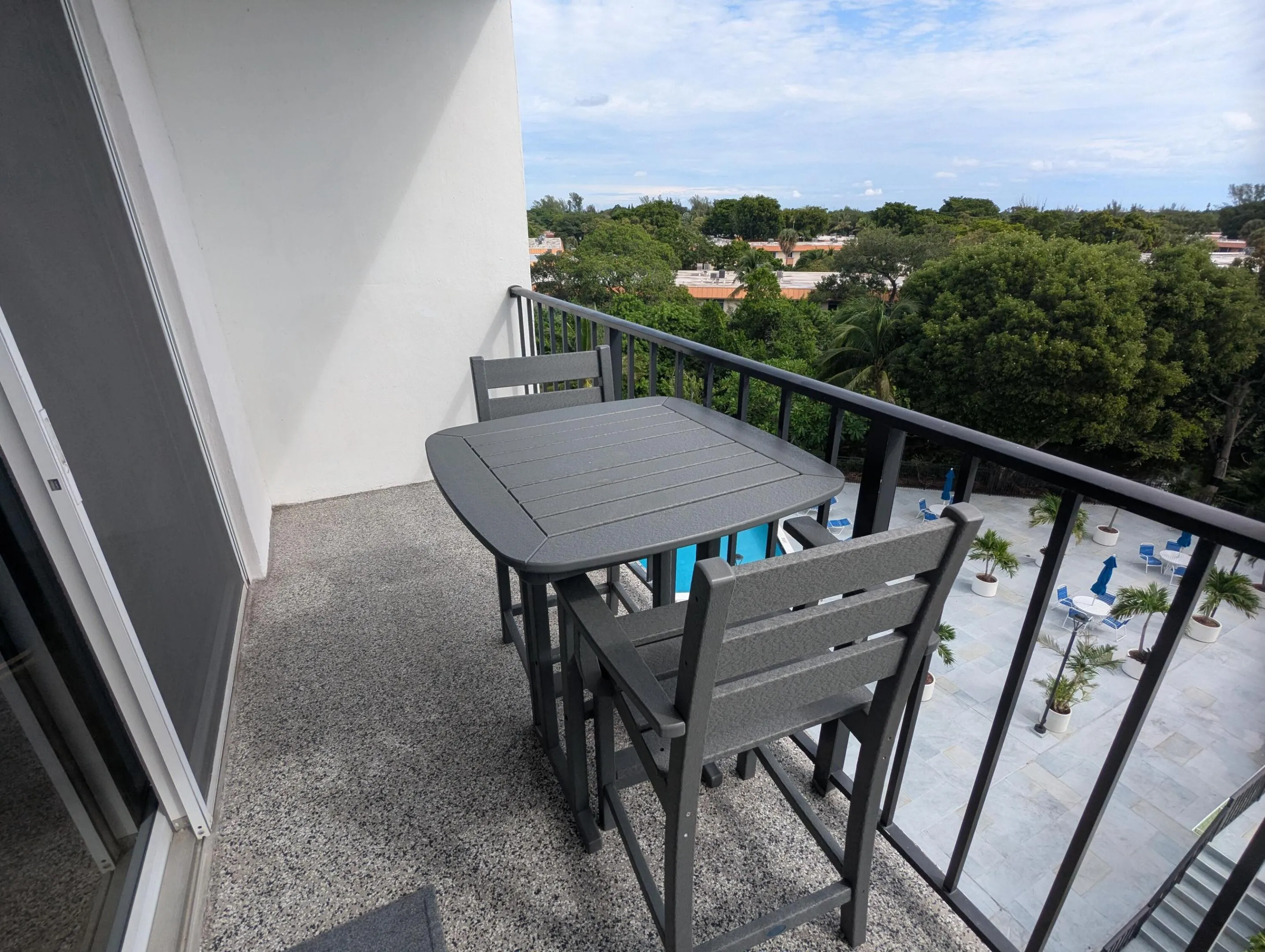 Decent-sized balcony.