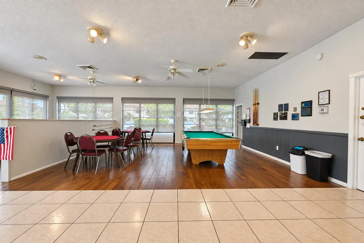 Pool table area