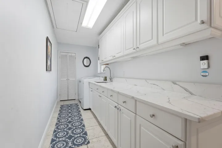 Laundry room off garage