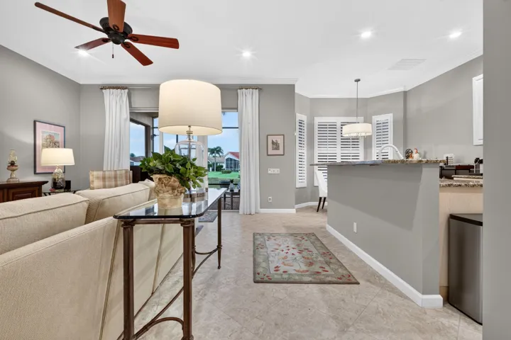 Open to kitchen