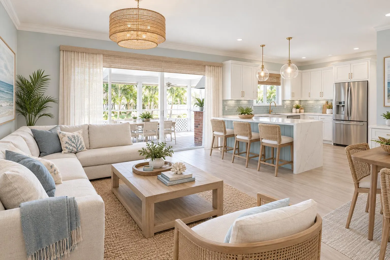 Imagine the possibilities with this kitchen living area!