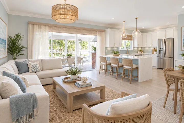 Imagine the possibilities with this kitchen living area!